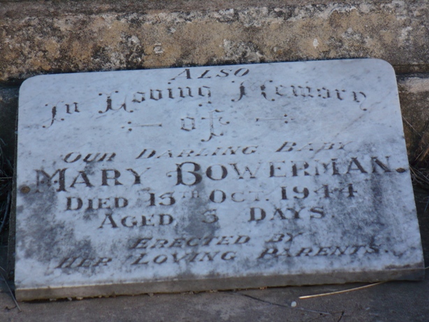 Headstone Mary Bowerman