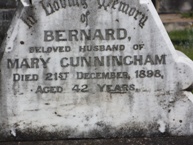 Headstone Bernard Cunningham