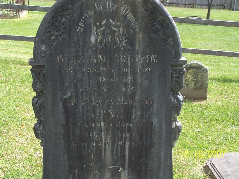 Headstone William and Jane Gordon