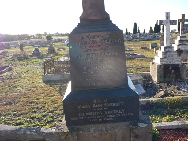Headstone Mary Ann Sheekey